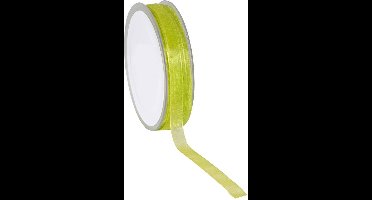 Lime Organza lint 10 mm / 50 mtr.