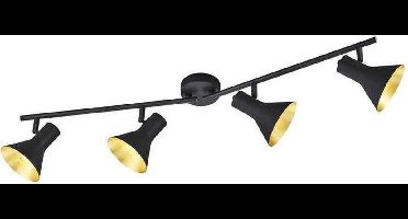 REALITY Lighting NINA - Plafond spot - 4 lichtpunten - Zwart/Gold
