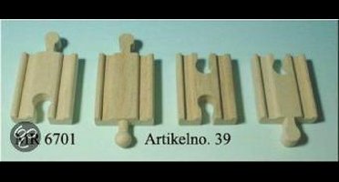 Mentari, Houten Rails recht mini (set van 4)