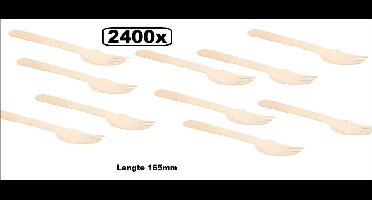 2400x Houten vorken 165mm.