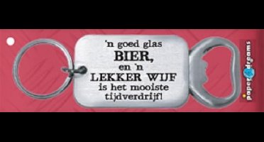 Sleutelhanger/opener Goed Glas Bier