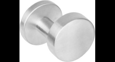 IVANA KNOP RVS ROND VERKROPT VAST OP ROZET Doorsnede53X8MM