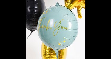 Folat - Folieballon Bedankt Salie/Goud - 45 cm