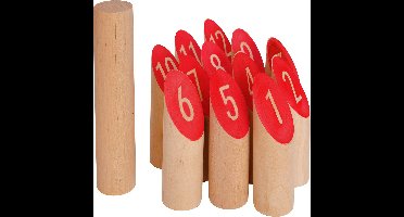 Ocean5 Werp spel Nummer Kubb Competition Berken rood