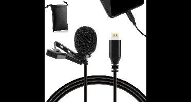 MOJOGEAR Speldmicrofoon met Lightning-aansluiting voor iPhone 11/12/13/14 met lightning