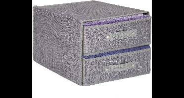 Springos Kast Organizer | Kleding Organizer | Opberger | 2 lades | Grijs