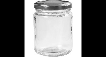 Glazen pot, H: 9,1 cm, d 6,8 cm, 240 ml, transparant, 12 stuk/ 1 doos