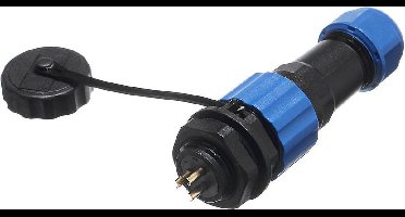Male + socket - Waterdichte kabelverbinder - 3 aderig - IP68