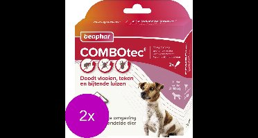 Beaphar Combotec Hond 2-10 Kg - Anti vlooien en tekenmiddel - 2 x