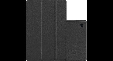Hoes - Geschikt voor Samsung Galaxy Tab A8 - Dun & Stevig - Trifold Bookcase - Hard Cover - Hardcover Book Case - Tablet Hoesje - Zwart
