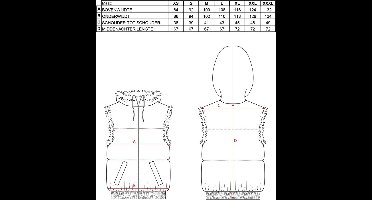 Brabantse Bodywarmer rood wit geblokt maat XS