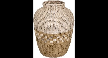 Atmosphera Vaas Carmen naturel oker - D24 x H32 cm