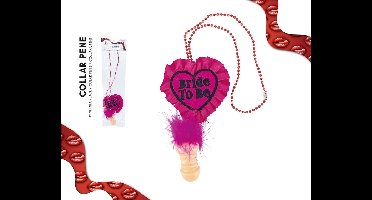 Power Escorts - penisketting - penishalsband - Aanstaande bruid penisketting - funartikel - Ga jij binnenkort trouwen? - vrijgezellenfeest - kadotip - Beige - carnavalstip - carnaval topper - carnaval