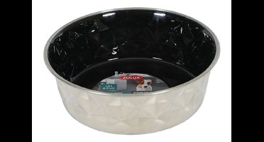 Zolux voerbak / drinkbak diamond zwart (1,8 LTR 21X21X7 CM)