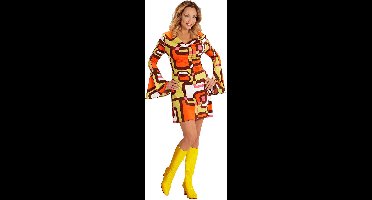 Groovy jaren 70 geometrisch kostuum voor vrouwen - Volwassenen kostuums