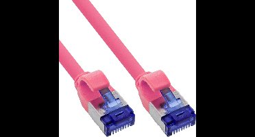 SFTP CAT6a slimline flexibele netwerkkabel | TPE LSZH | roze | 1 meter