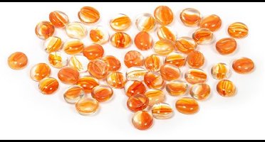 Chessex Glass Gaming Stones - Catseye Orange (40+)