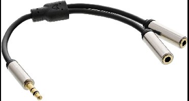 Premium 3,5mm Jack stereo audio splitter - 0,15 meter
