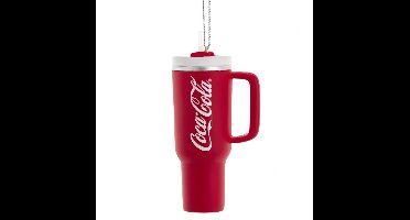 Kurt S. Adler kunststof kerstbal - coca-cola stanley cup 13cm rood, wit 1 stuks