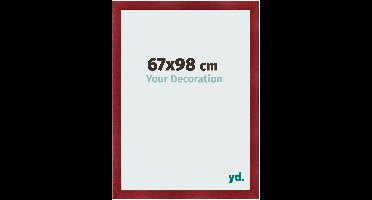 Your Decoration - Fotolijst 67x98 cm - MDF - Wijnrood Geveegd - Pisa