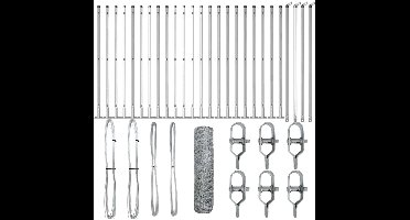 vidaXL - Hekpaal. - Zilverkleurig