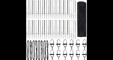 vidaXL - Hekpaal. - Grijs