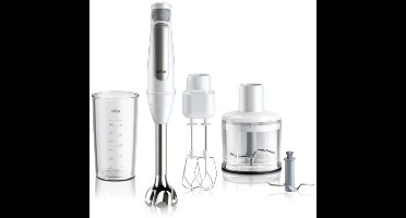 Braun Staafmixer 1000 Watt, 500 ml mini-hakmolen, dubbele garde, ActiveBlade, Easy SmartSpeed en PowerBell Plus-technologie – MQ7035BI