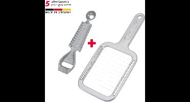 Westmark-set, 2-delig: 1 botermes + 1 multifunctionele garneringsmes, aluminium/roestvrij staal, grijs/zilver, 320022E6