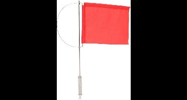 Rode bootvlag voor zeilbootjacht, eenvoudig te gebruiken met roestvrijstalen mast, windindicator, roestbestendig, 200 * 160mm.