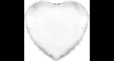 Folie ballon Hart wit