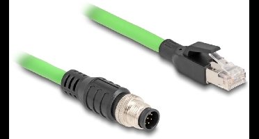 M12 8-pins A-gecodeerd (m) - RJ45 (m) industriële netwerkkabel | CAT5e | PUR | 5 meter