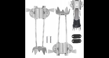 Accessoires voor Ijsstoktips - Antislip Ijsstoktips - Vervangende Tips met 5 Klauwen - Accessoires voor Winterstok-Ijsgrepen - voor Sneeuw - 2 Stuks - Zilver