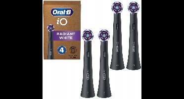 4x Oral-B iO Radiant White Opzetborstels - Zwart, Originaleel