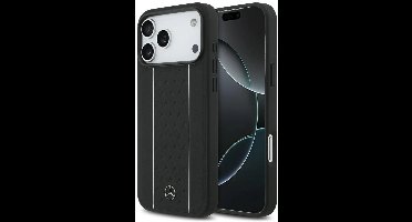 Mercedes Hoesje Lederen Sterrenpatroon Strepen Magsafe Voor Iphone 17 Pro Max