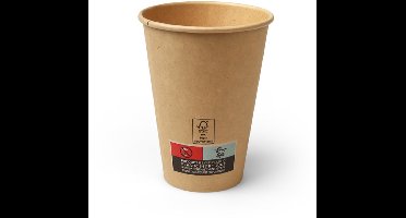 Beker kraft bruin IEZZY 180ml - 20 stuks - 20 stuks