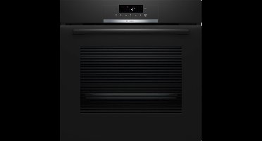 Bosch - HQG572BB3F - Serie 4 - Inbouwoven - Energielabel A+ - Air Fry-functie: voor perfect en gezonde gefrituurde gerechten - Eenvoudig te reinigen met pyrolytische zelfreiniging- Stoomoven - Zwart