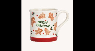 Gingerbread mok Merry Christmas, rood, (B/H/D) 13x10x8cm, 350ml