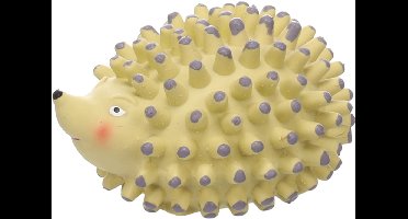 flamingo egel latex - met pieper - leuk voor pups maar ook andere honden kunnen hier verzot op zijn+- 7 cm GEEL