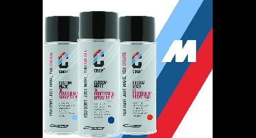 BMW M kleuren Autolak Spuitbussen Set - 3x 400ml spray
