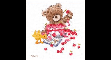 Vervaco - Telpakket kit - Popcorn Taart bakken - PN-0143712 - Borduren - Borduurpakket - Borduurpakket volwassenen