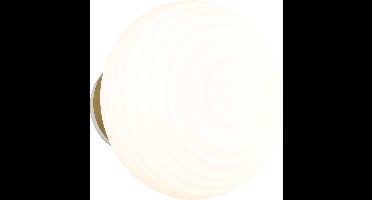 LED Wandlamp - Torna Xylo - 1 Lichtpunt van 1.5 Watt - Warm Wit 3000K - Aanraakschakelaar - Op Batterijen - IP20 - Wit/Mat Messing - Metaal