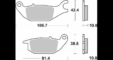 Plaquette de frein SBS pour Moto Honda 125 Z MONKEY ABS 2023 à 2025 AR Neuf