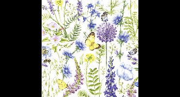 Servetten, bloemen, afm 33x33 cm, 20 stuk/ 1 doos