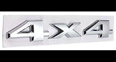 3D Chroom 4 x 4 Stickers voor Auto