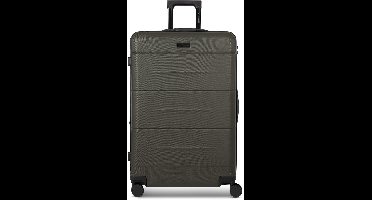 Police London 4 wielen Trolley 74 cm met uitbreidingsplooi - Harde bagage - Combinatieslot - cool olive