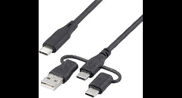Renkforce RF-6615908 USB-laadkabel USB 2.0 USB-C 1.50 m Zwart