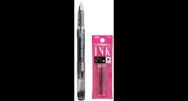 Platinum - Preppy Fountain pen Japan - MEDIUM - 0,5 - ZWART - vullingen ROZE
