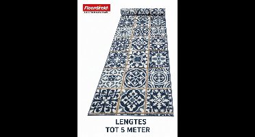 FLOORDIREKT Tapijtloper Swansea - Vloerkleed - Eenvoudig te Reinigen & Modern - Keukenloper - 80 x 350 cm