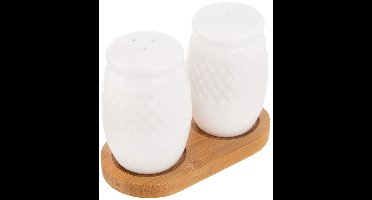 Orion WhiteLine Serie - Porseleinen Zout- en Peperstel - Met Standaard