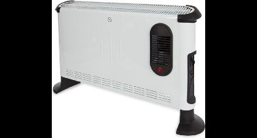 Perel - Convectorheater - Convectorkachel - Elektrische Verwarming - Kachel - Elektrische Kachel - tot 75 m³ - Kachelradiator - Bijverwarming - 3 Warmtestanden - Turboventilator - Met Thermostaat en Oververhittingsysteem - 3000 W - Wit